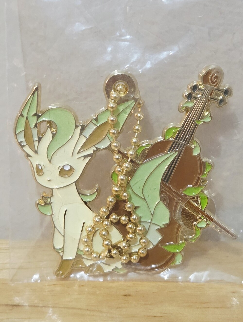 *3 for $30* Pokémon Leafeon Violin Enamel Charm Keychain